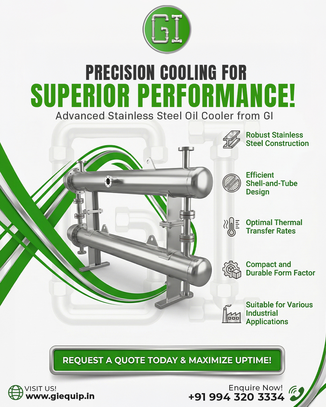 GI Equipments oil cooler poster