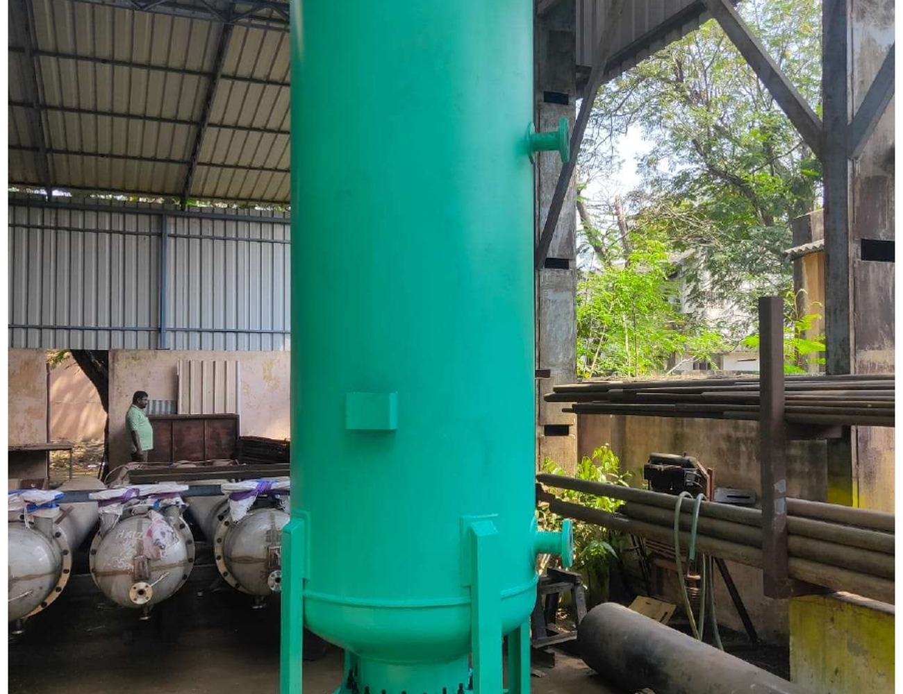 Rubber lined vessel