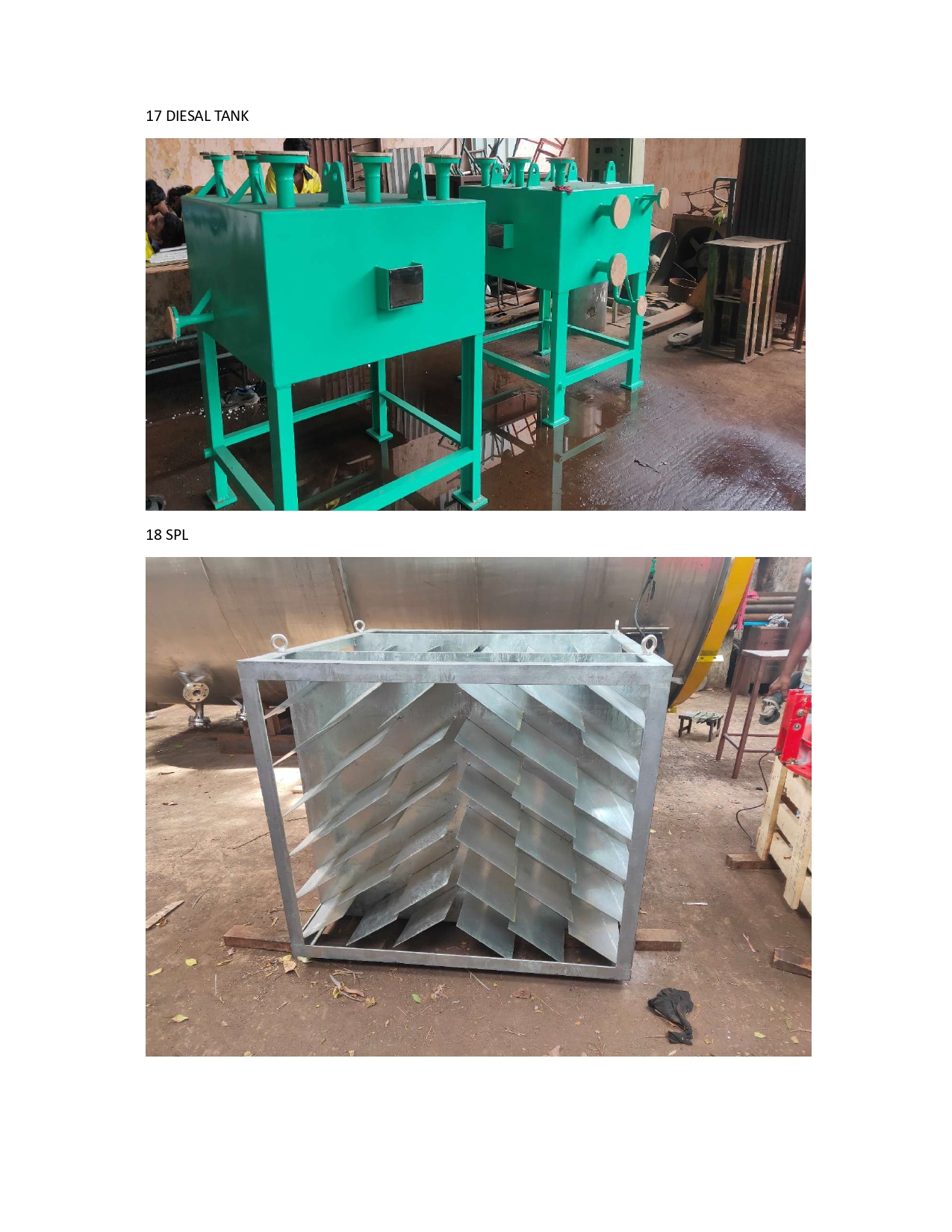 Diesel tank and SPL assembly