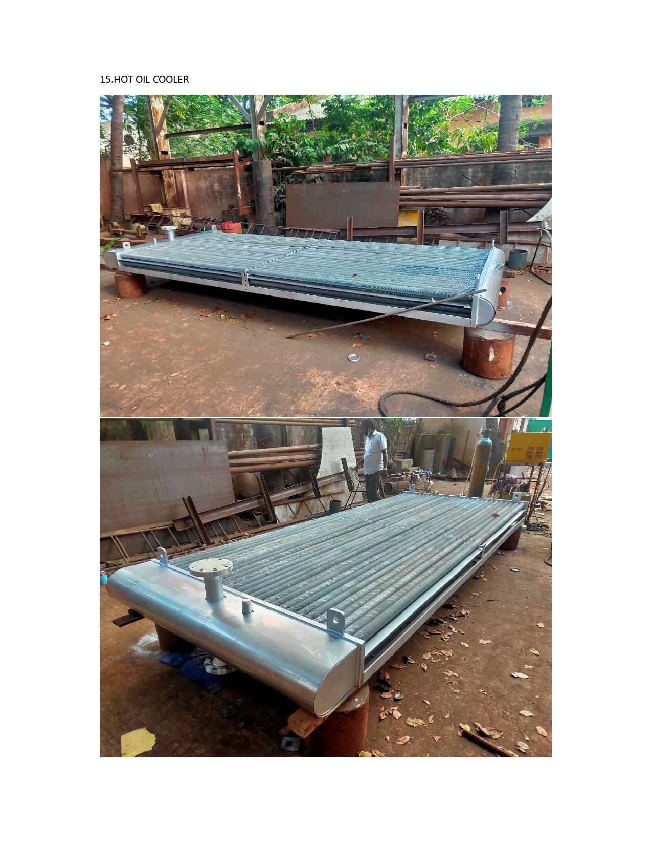 Hot oil cooler