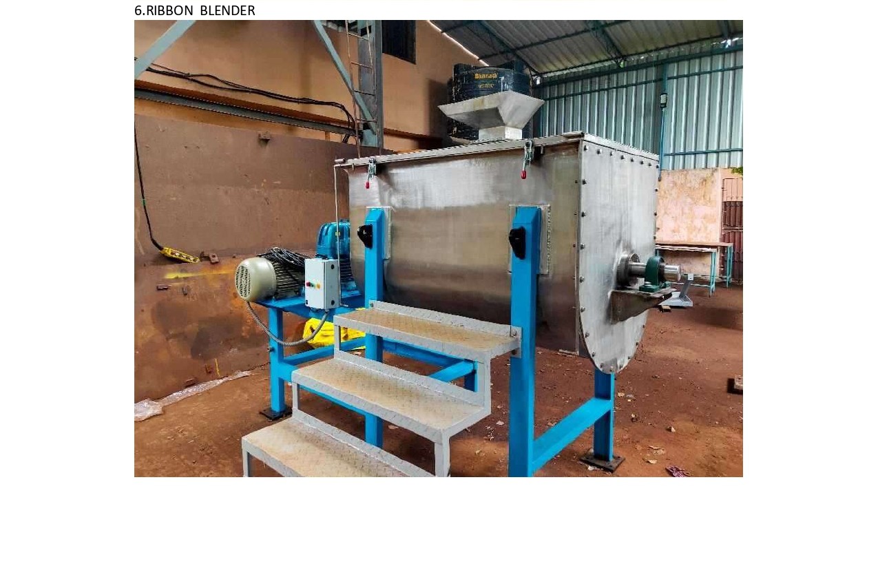 Ribbon blender fabricated by GI Equipments